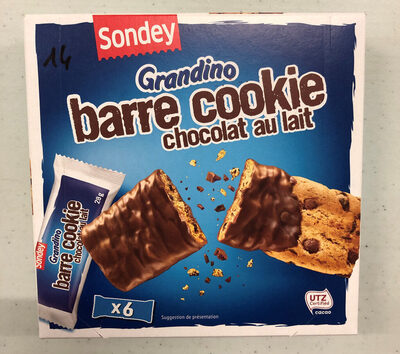 Grandino barre cookie chocolat au lait