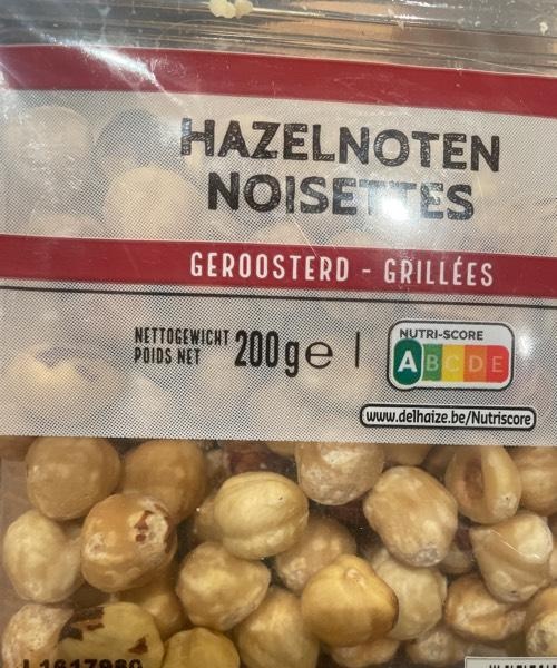 Hazelnoten geroosterd