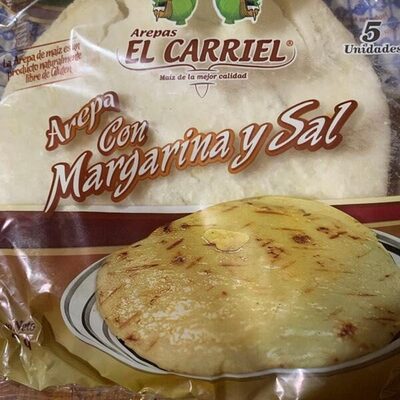 Arepa con Margarina y Sal