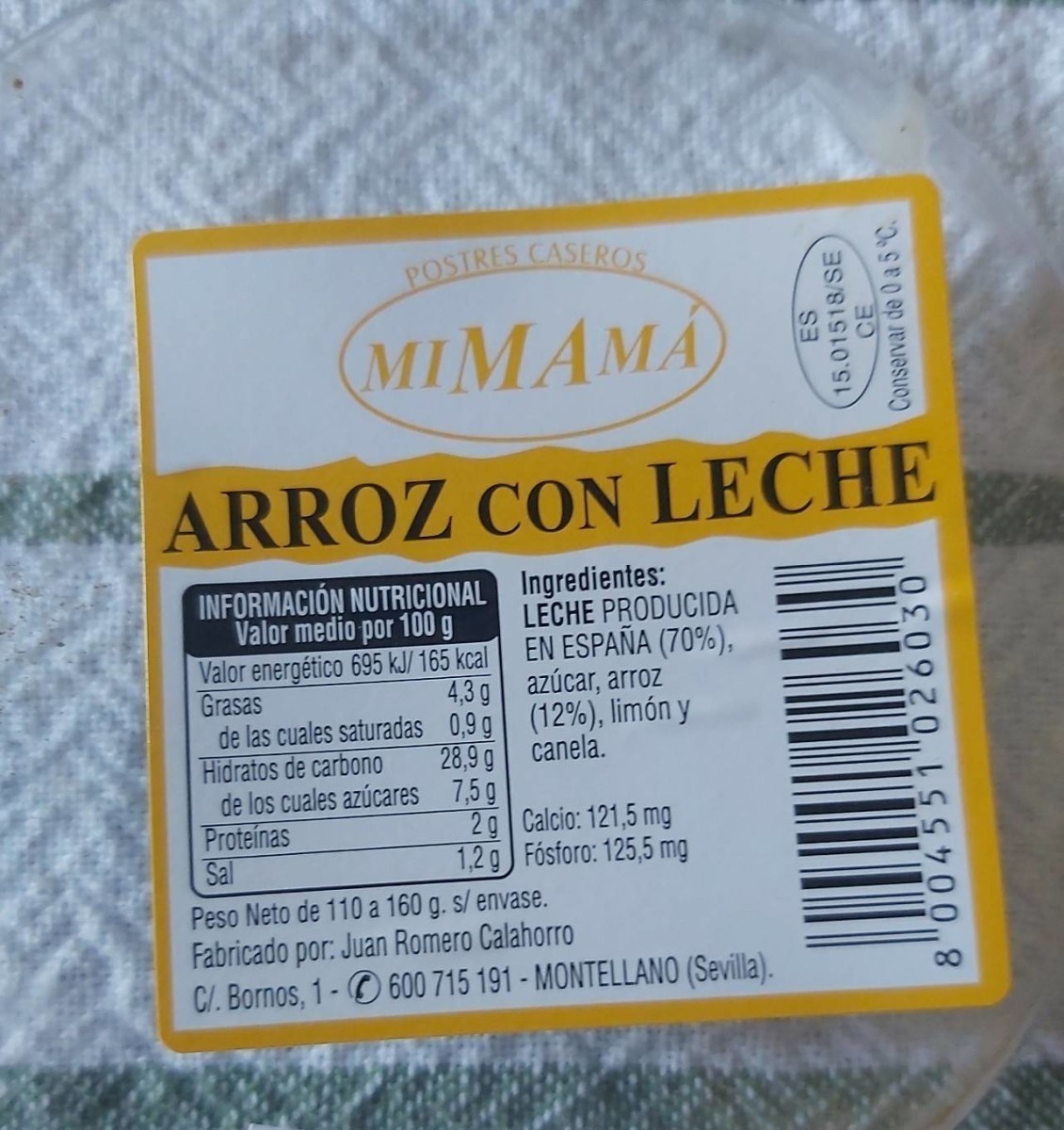 Arroz con leche