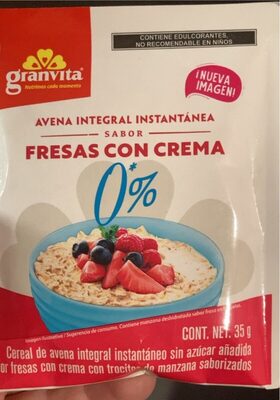 Avena integral sabor fresa