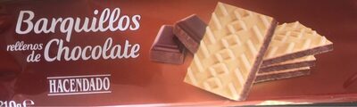 Barquillos rellenos de chocolate