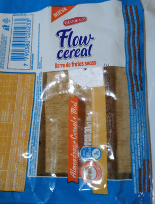 Barra de miel, almendras y cereal