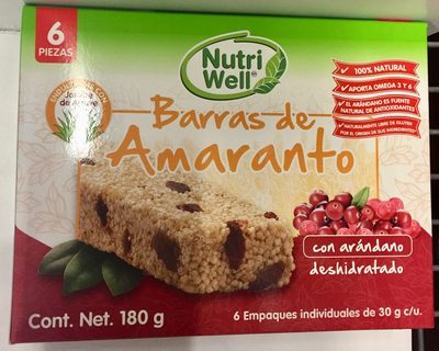 Barras de amaranto con arándano Nutriwell