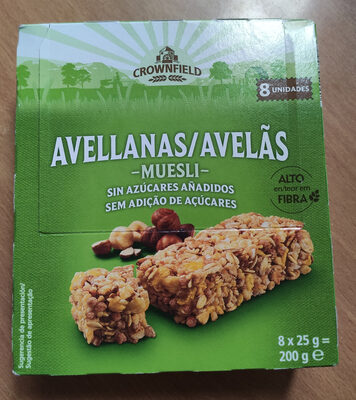 Barritas de cereales con avellanas