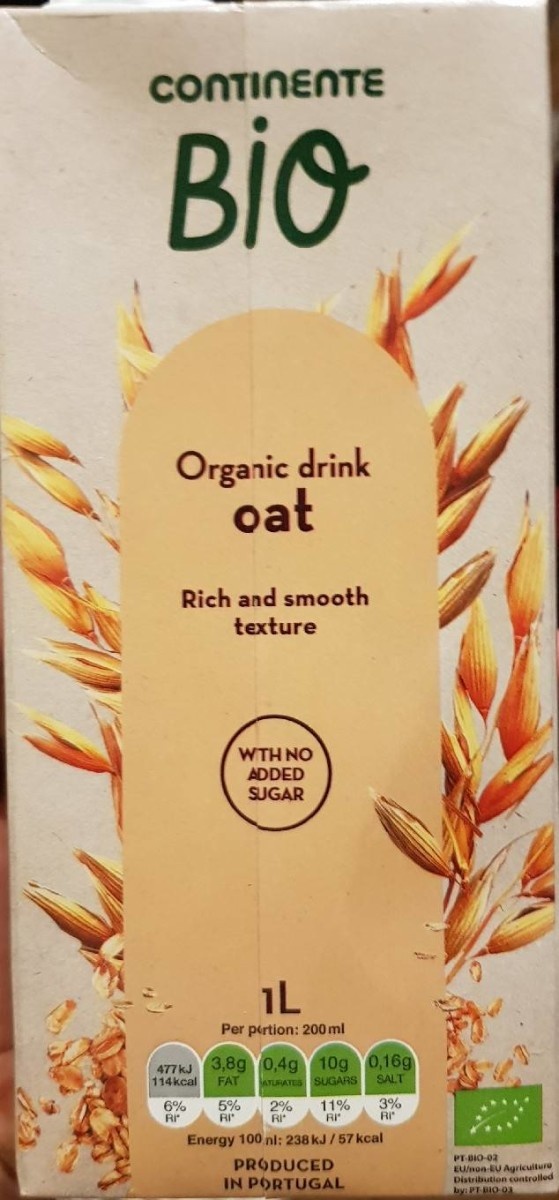 Bebida Biológica Aveia