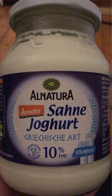 Alnatura demeter Sahnejoghurt griechische Art 10% 4104420225640 Bio Sahnejoghurt mild griechiche Art aus demeter Milch 10% Fett
