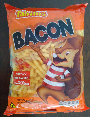 Salgadinho de milho assado sabor bacon