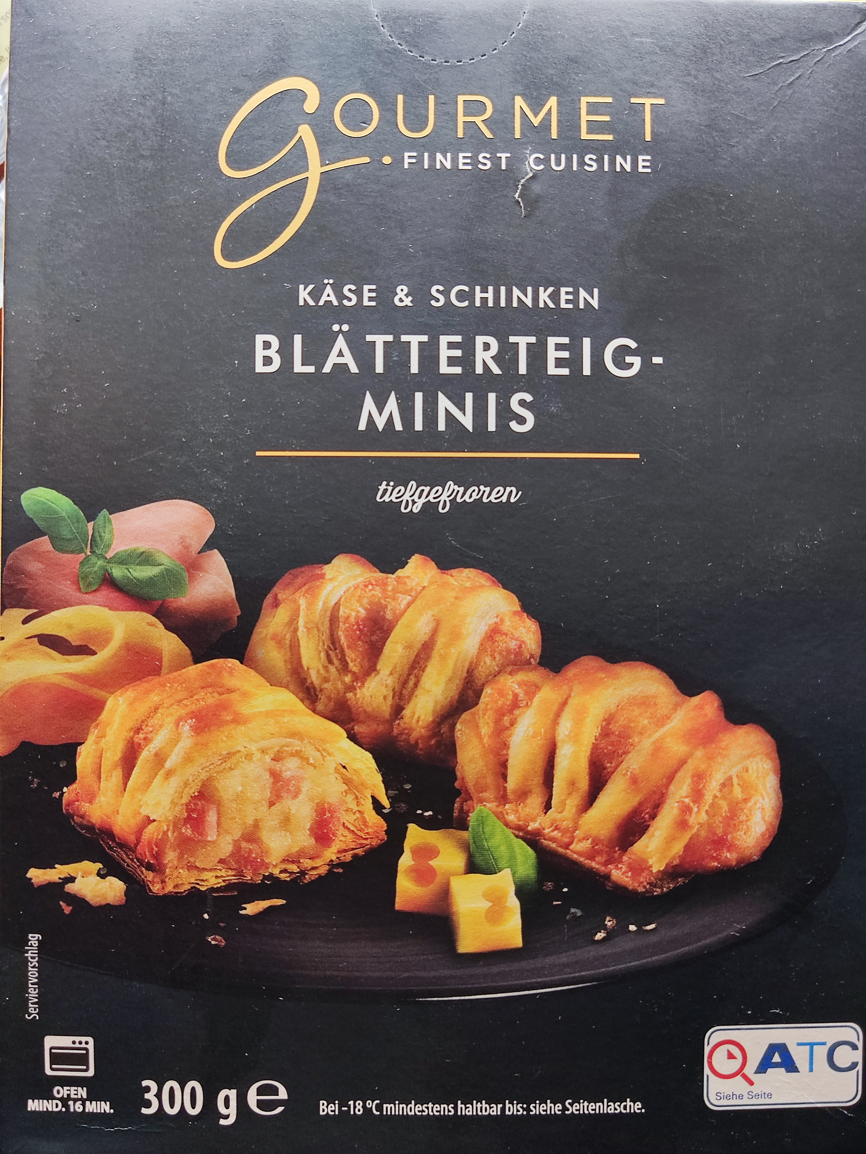 Blätterteig-Minis - Käse & Schinken