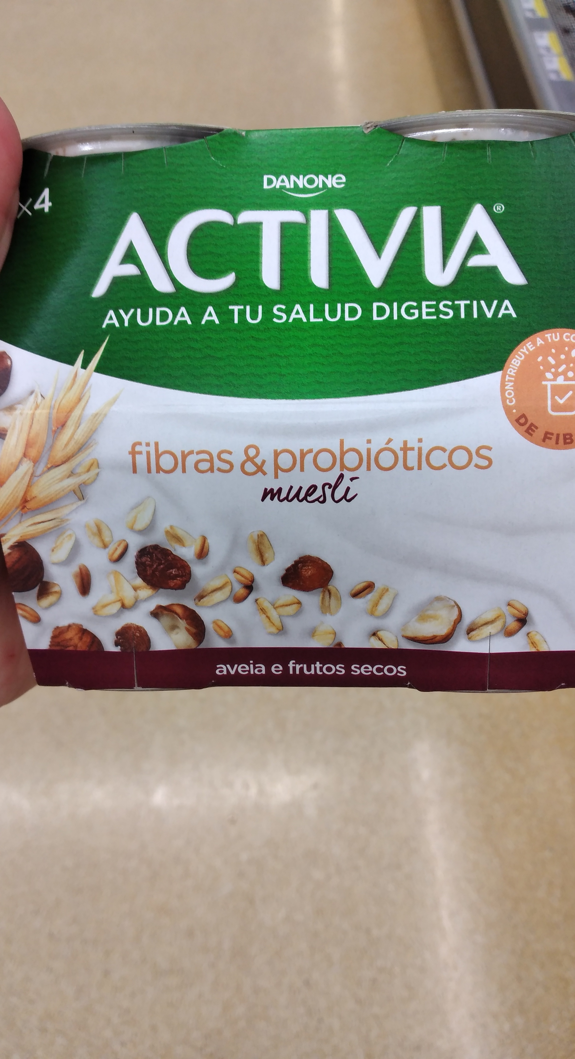 fibras & probióticos muesli aveia e frutos secos