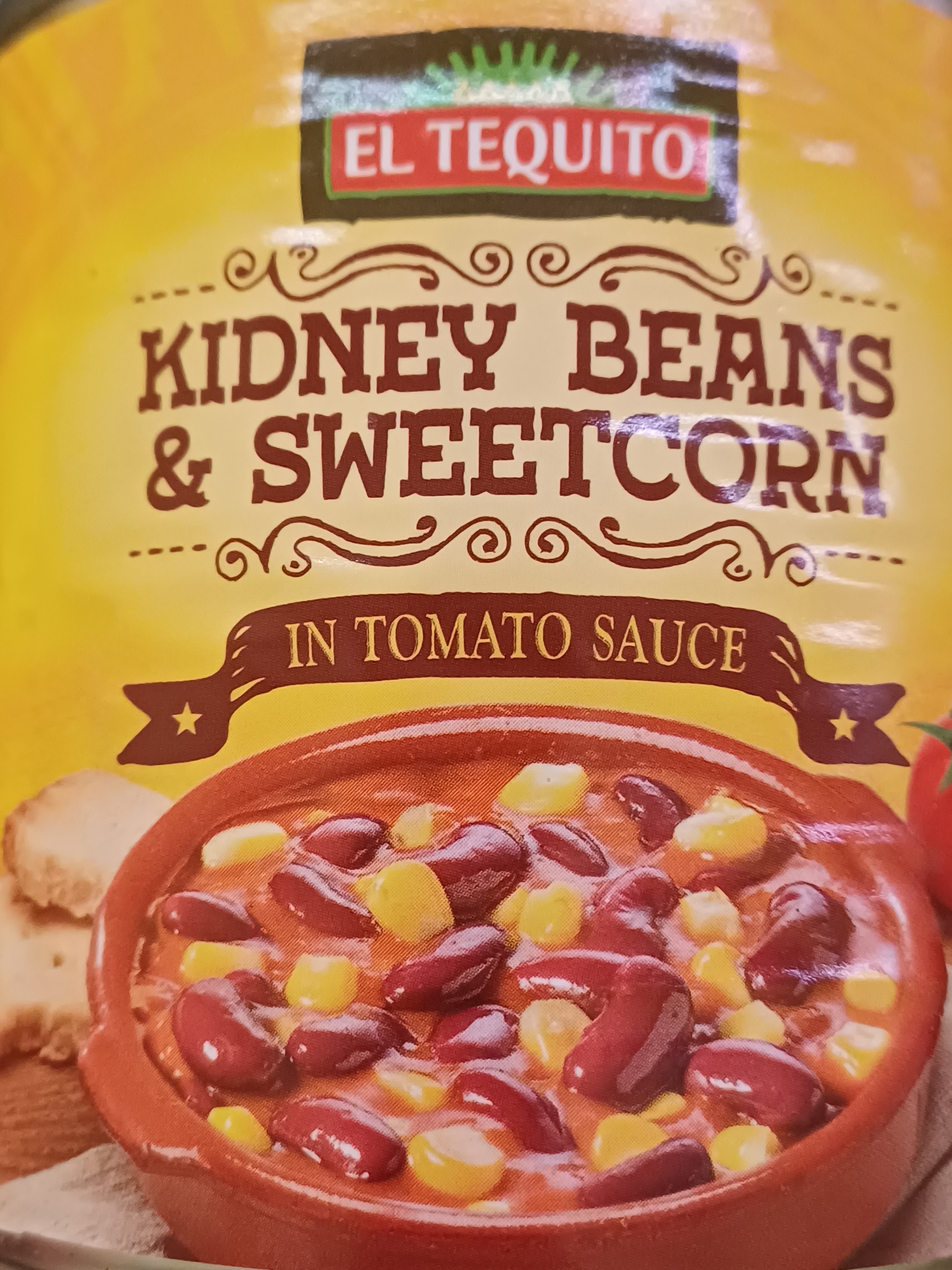 kidney bonen en mais in tomaten saus