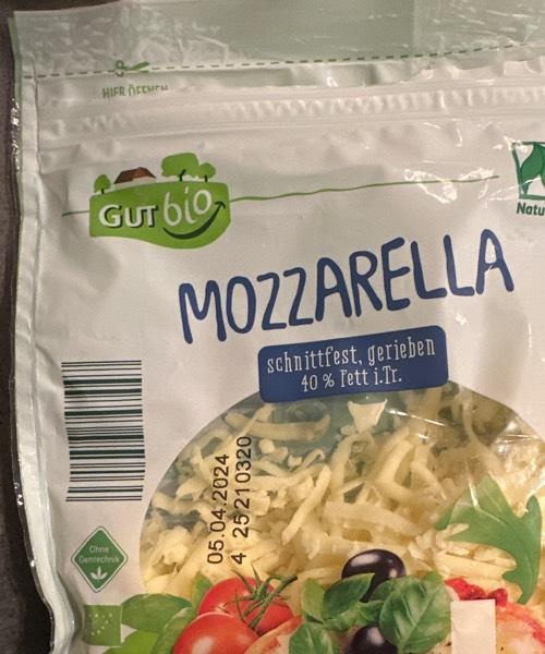 Bio-Mozzarella schnittfest, gerieben