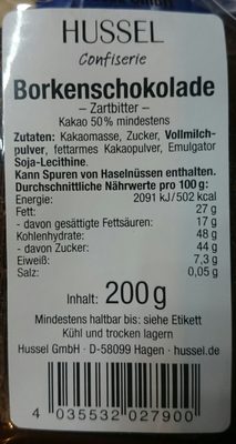 Borkenschokolade Zartbitter