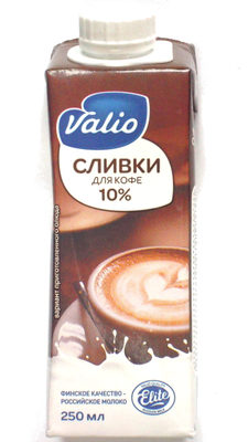 Сливки для кофе 10 %