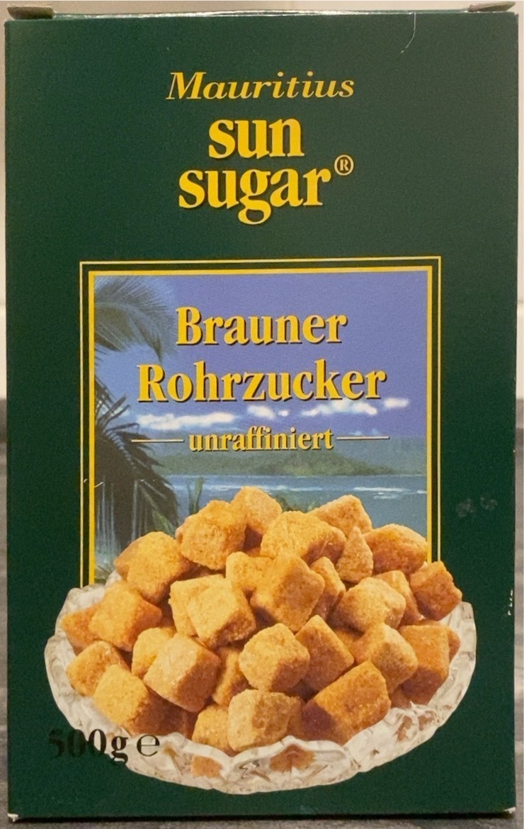 Brauner Würfel-Rohrzucker