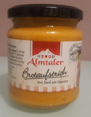 Brotaufstrich mit Senf und Gemüse