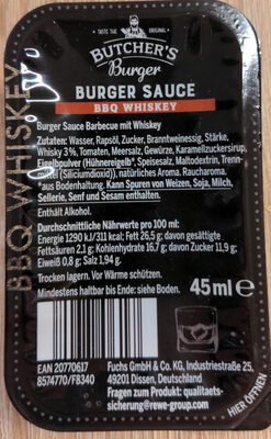 Burger Sauce BBQ Whiskey