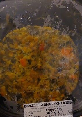 Burger di verdure con cicoria