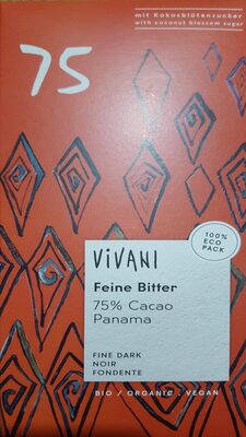 Fine bitter 75% cacao Panama