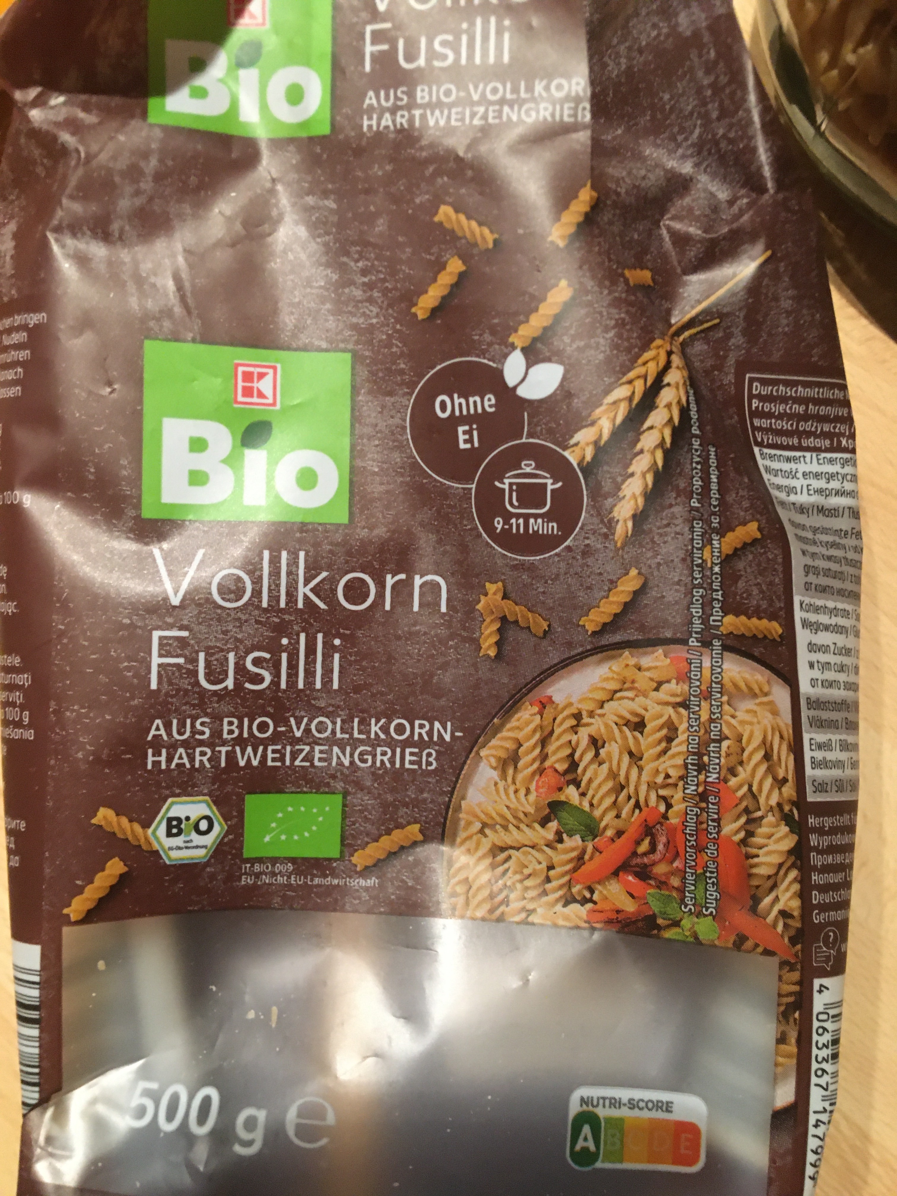 Bio Fusilli, Vollkorn